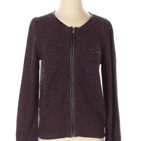 Nordstrom Trouve purple zip up cardigan xs - Picture 1 of 8